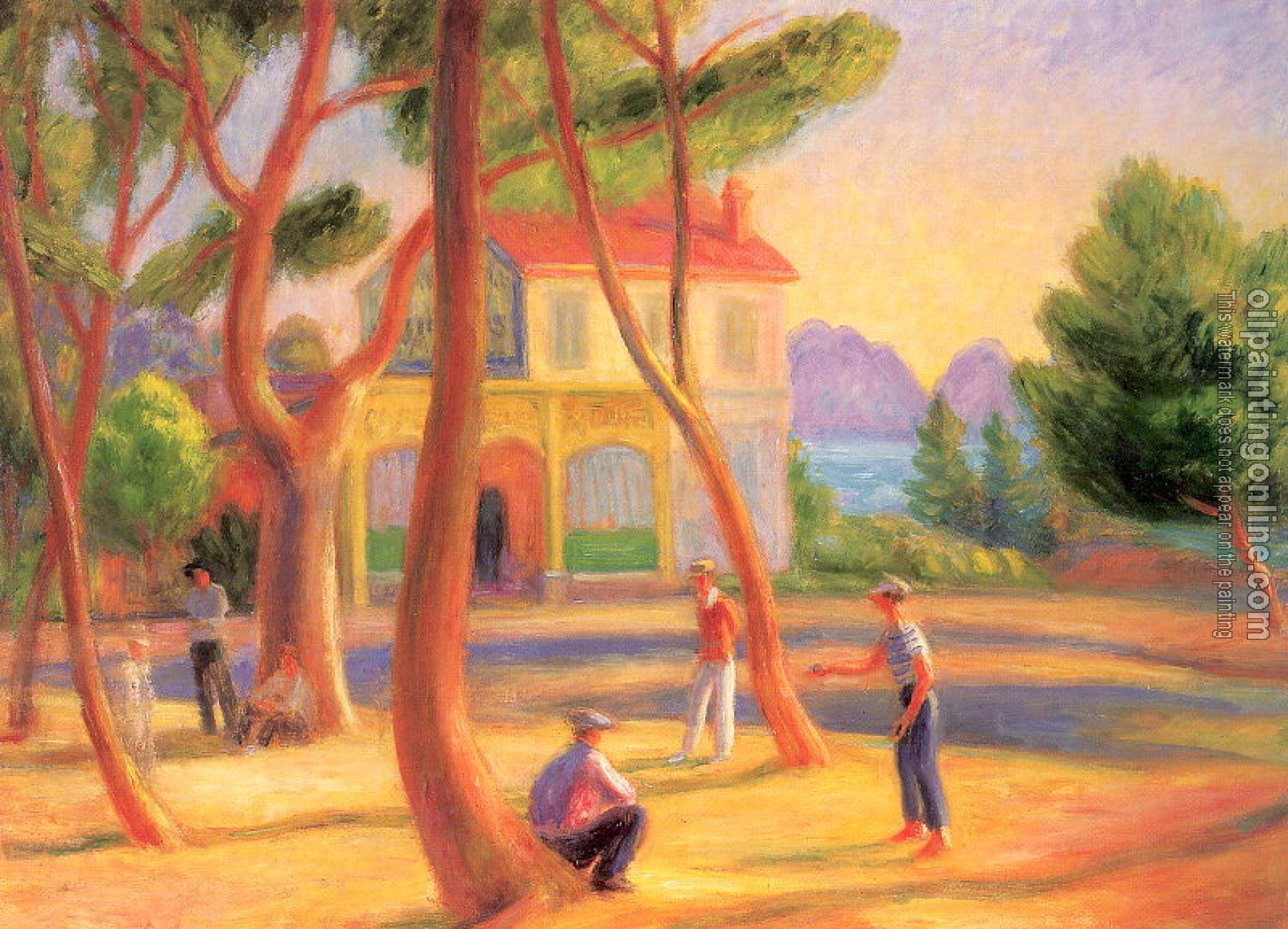 William James Glackens - Bowlers,La Ciotat